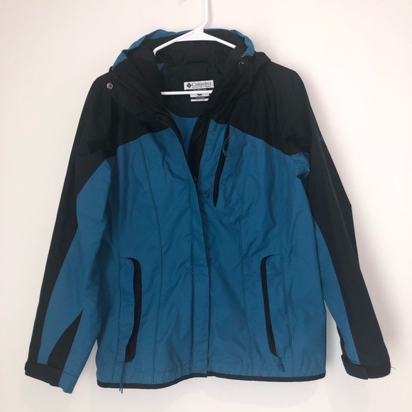 Columbia Women’s Size Small Teal and Black Jacket - Picture 1 of 2